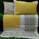 King size bedsheet with quilted pillow cover