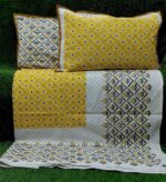 King size bedsheet with quilted pillow cover