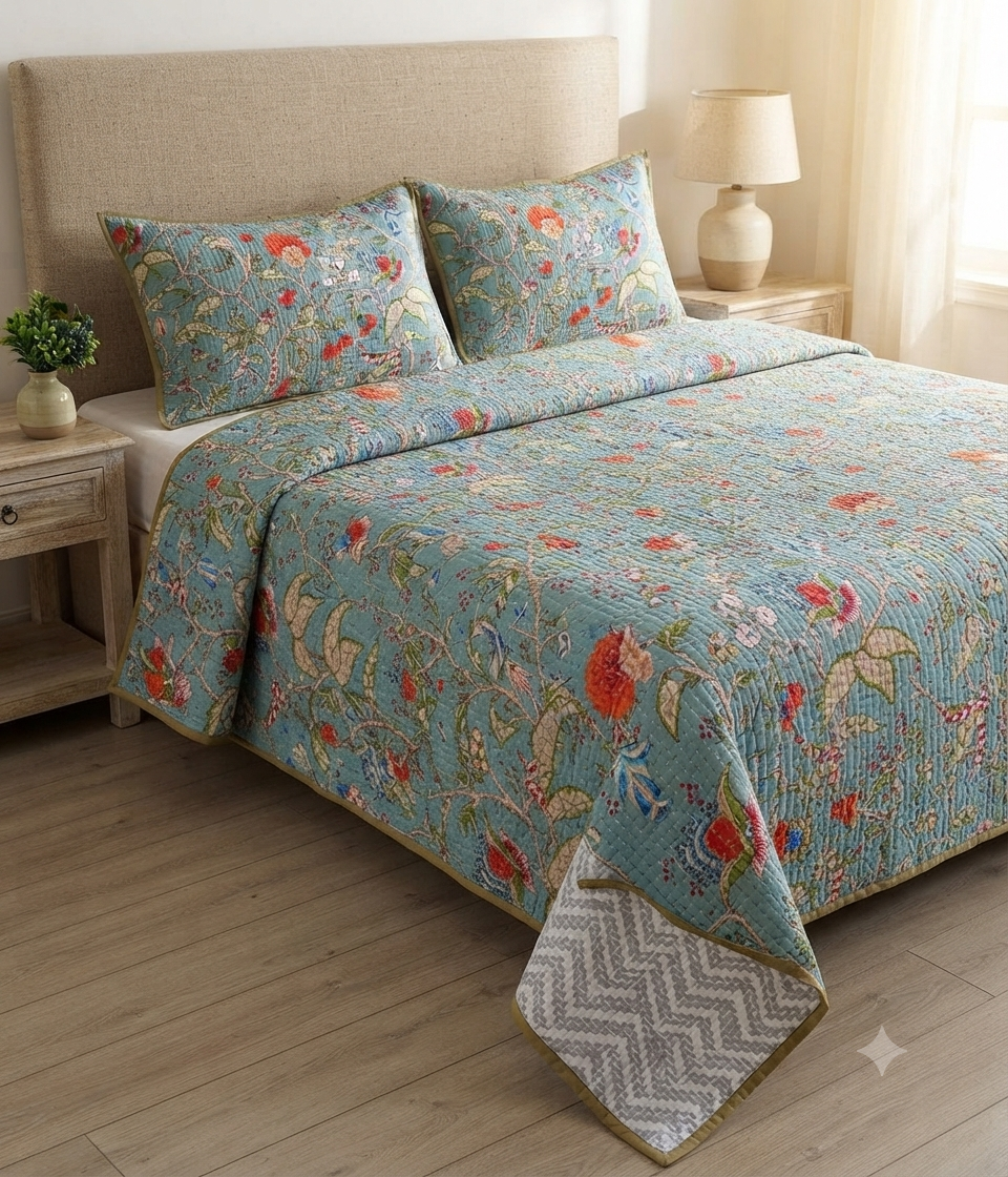 img_3775-5 Quilted bedcover set - Image 1